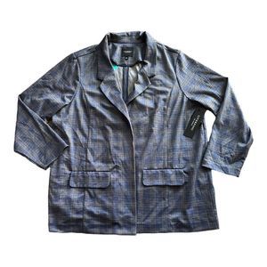 Liverpool Blazer Jayson Boyfriend Blazer Navy Khaki Plaid 3X